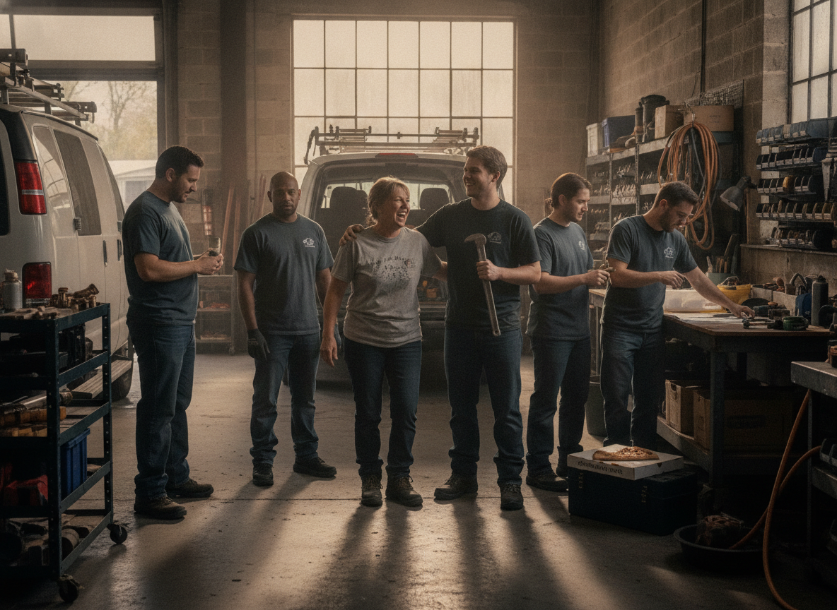 The Safe Pipe Plumber team at work in Gaithersburg