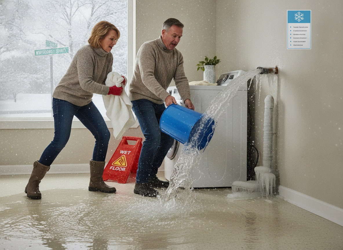 How to Handle a Burst Pipe in Freezing Winter Weather (Montgomery County Rules)
