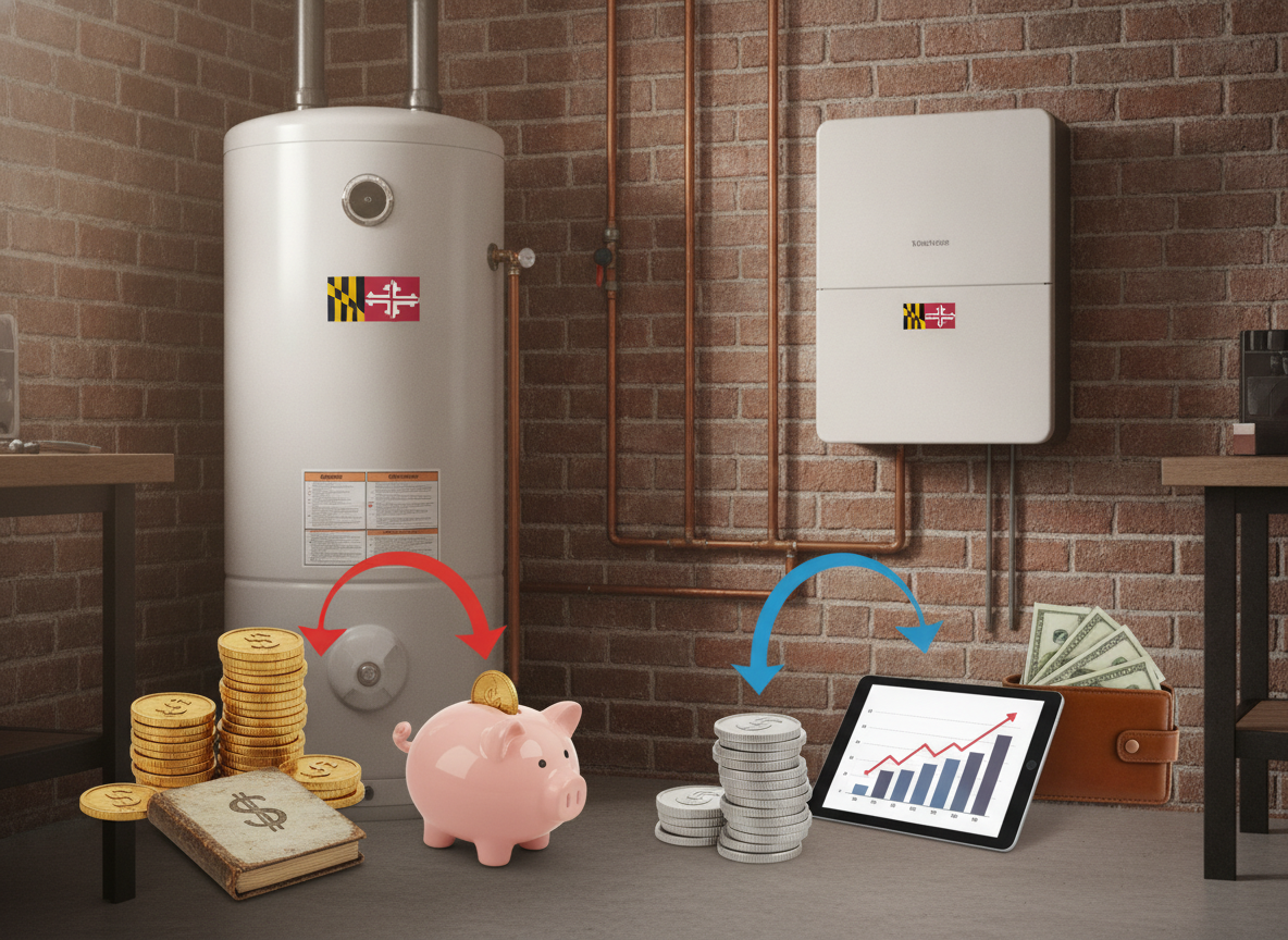 Tank vs. Tankless Water Heater Cost in Maryland: Complete Breakdown