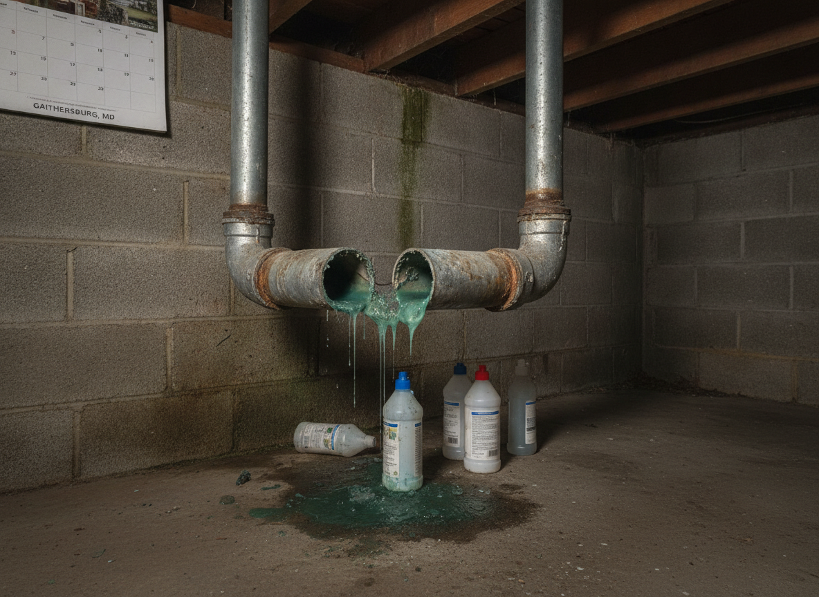 Why Chemical Drain Cleaners Are Ruining the Older Plumbing in Gaithersburg Homes