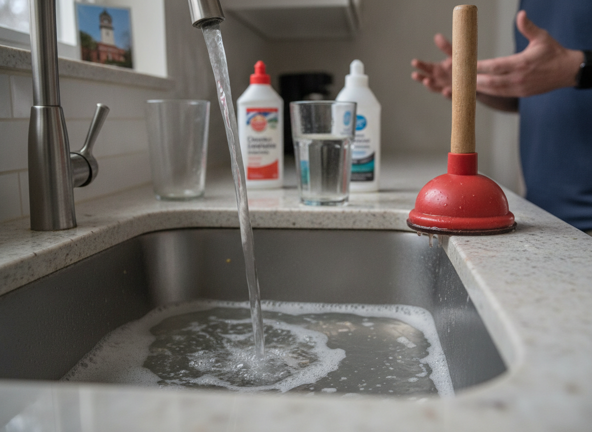 Why Does My Kitchen Sink Drain Slow Even After Using a Plunger?